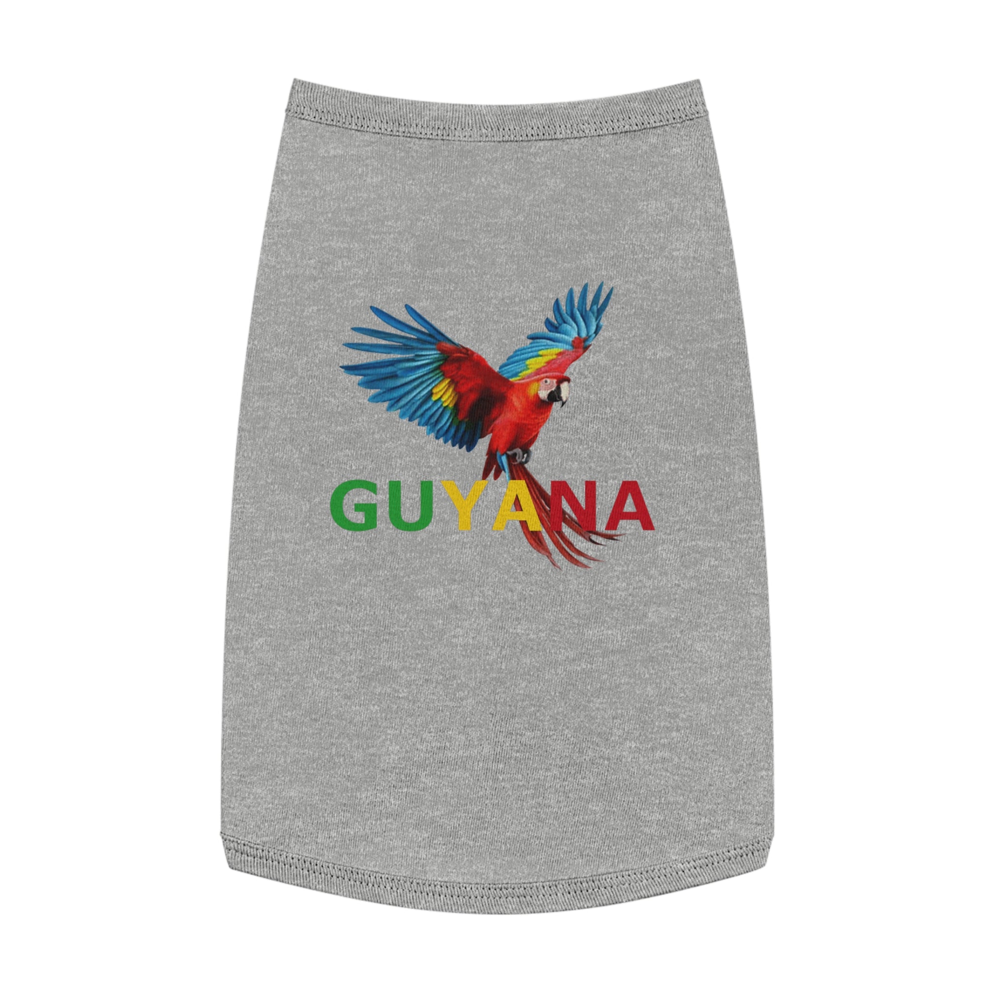 Guyana Parrot Pet Tank Top – Colorful Macaw Dog Shirt