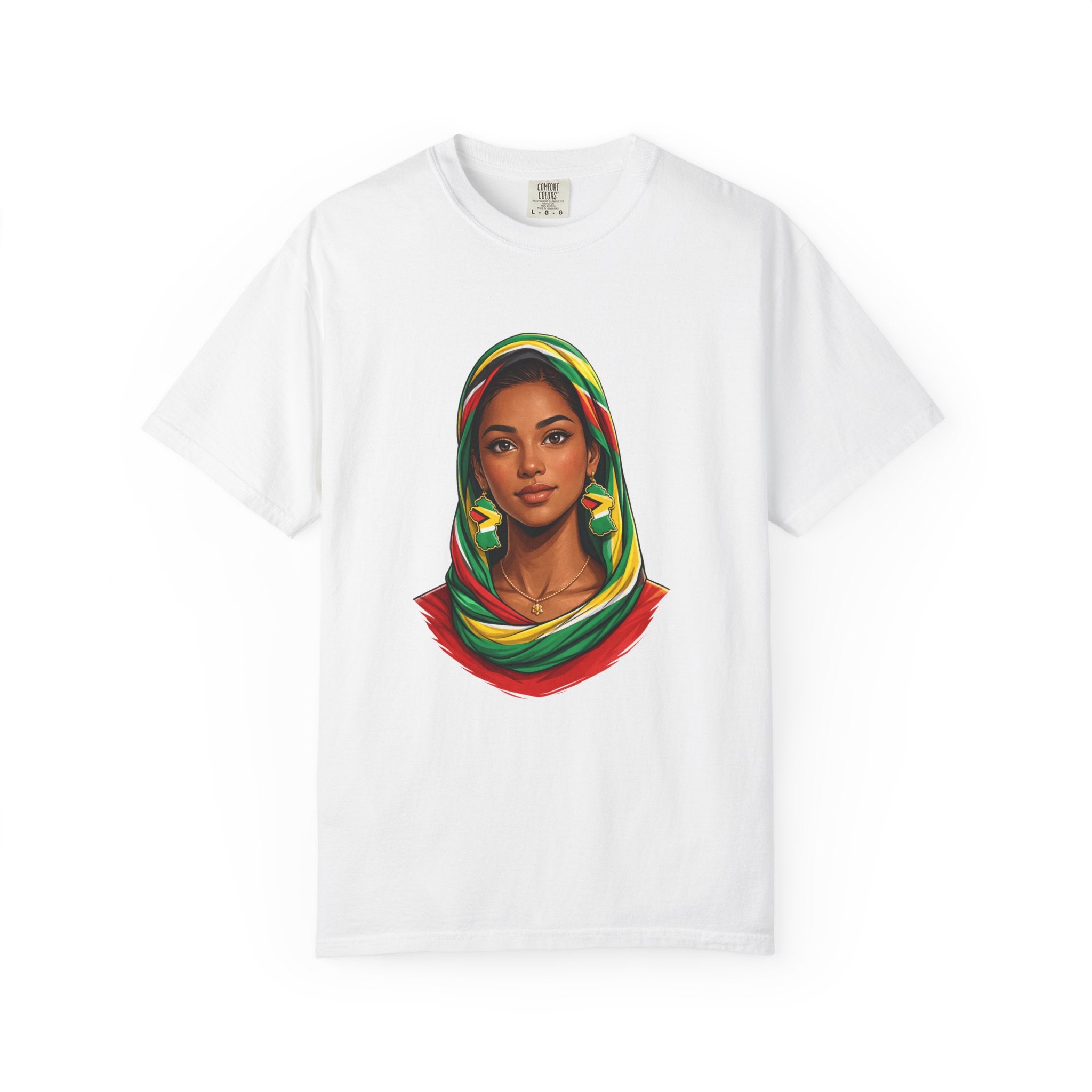Indo Guyanese Woman Portrait with Headwrap (Unisex T-Shirt)