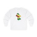 Guyana Flag Map Long Sleeve Tee — Watercolor Guyanese Pride Shirt