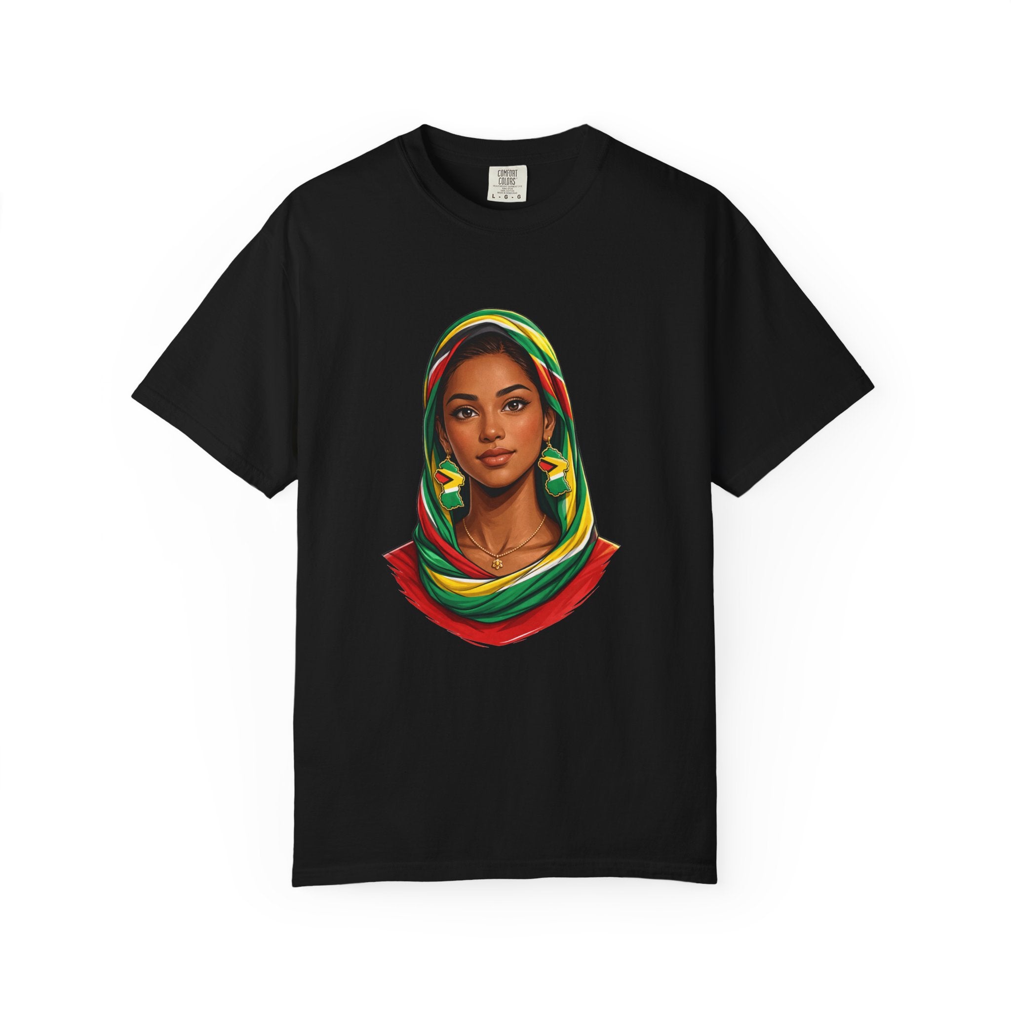 Indo Guyanese Woman Portrait with Headwrap (Unisex T-Shirt)