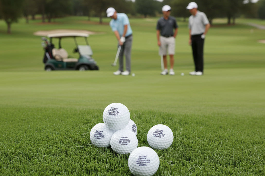 Golf Balls — 6-Pack with Funny Quote "Don’t Judge My Handicap… You’re Looking For Your Ball Here Too"