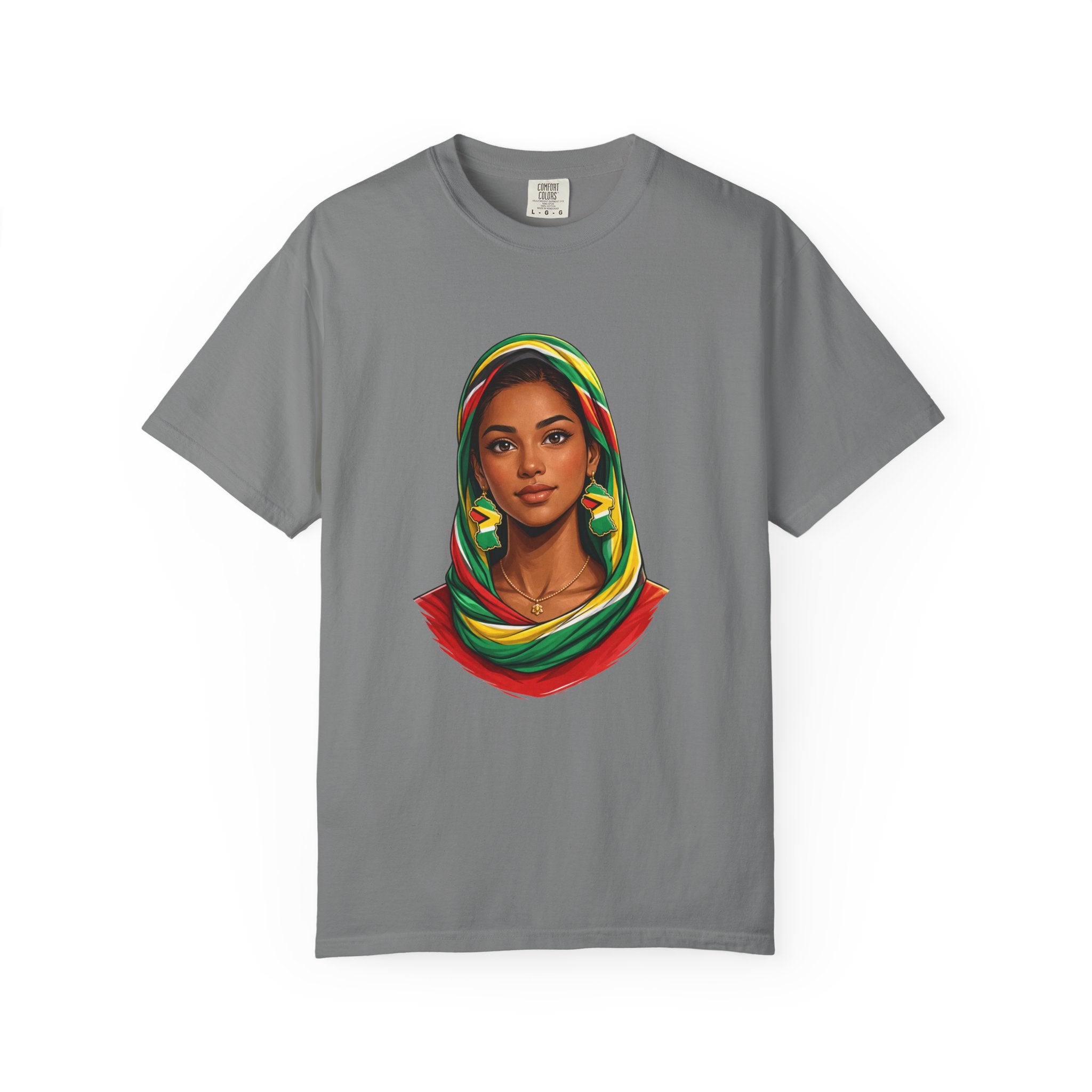 Indo Guyanese Woman Portrait with Headwrap (Unisex T-Shirt)