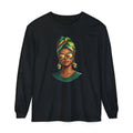 Afro Guyanese Woman Portrait, "Her Presence Does the Talking" — Unisex  Long Sleeve Tee