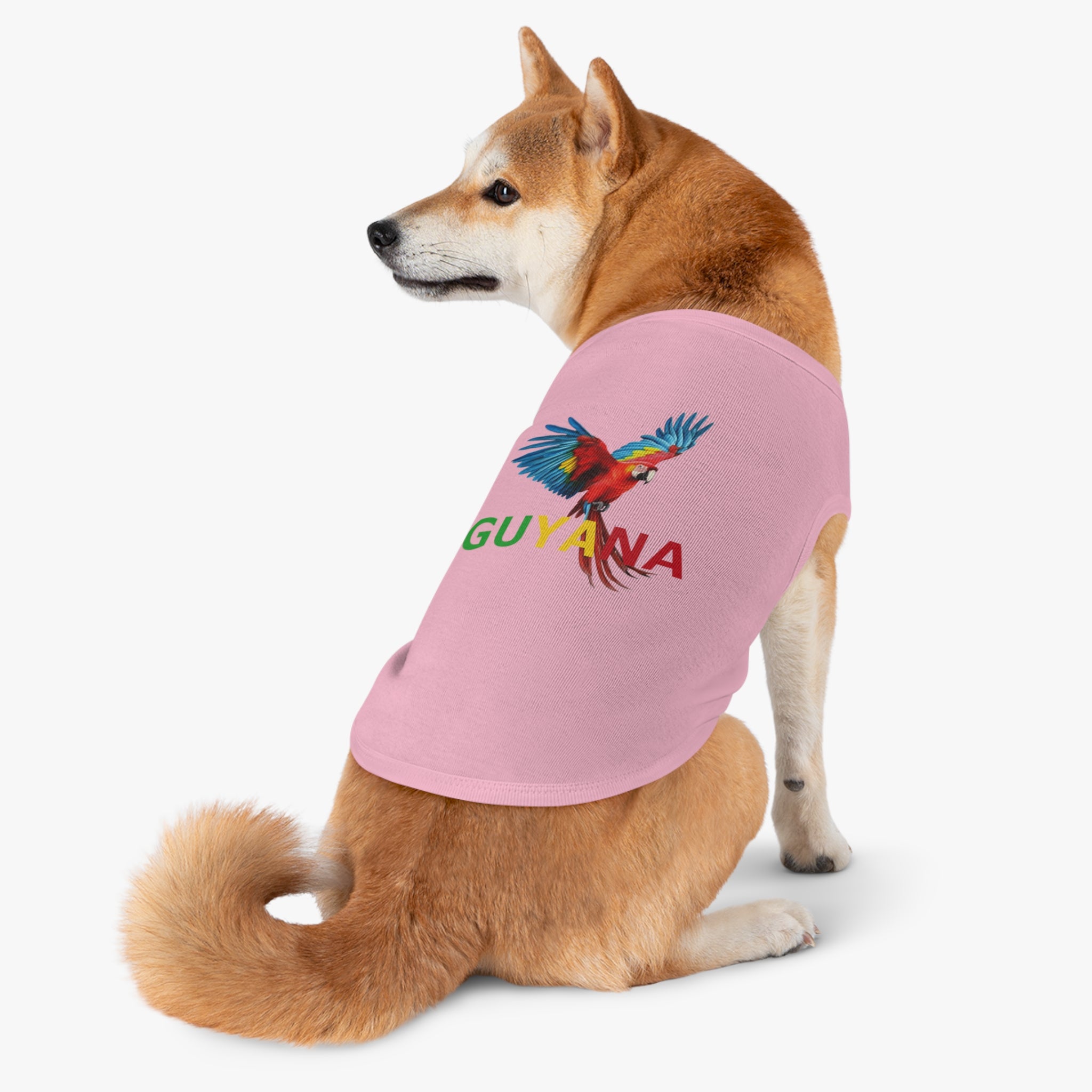 Guyana Parrot Pet Tank Top – Colorful Macaw Dog Shirt
