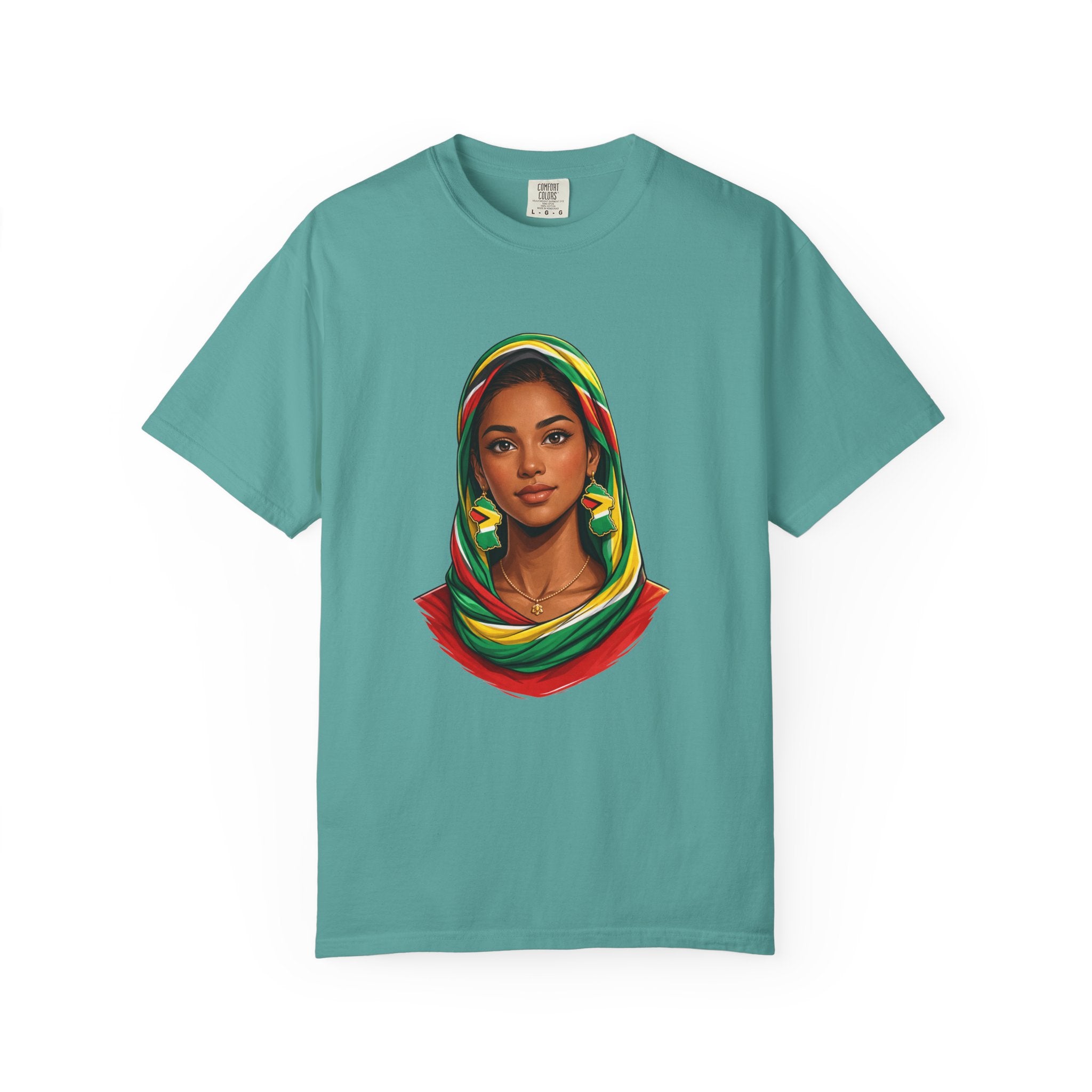 Indo Guyanese Woman Portrait with Headwrap (Unisex T-Shirt)