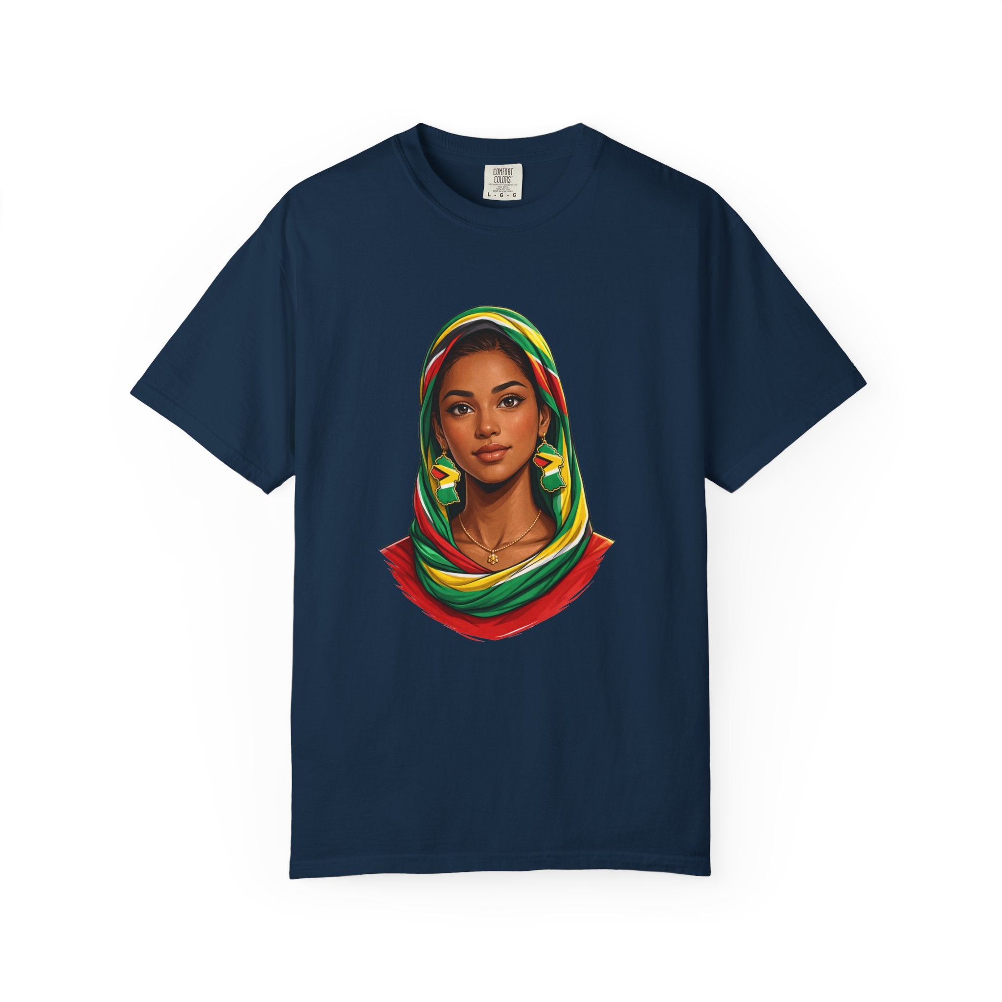 Indo Guyanese Woman Portrait with Headwrap (Unisex T-Shirt)