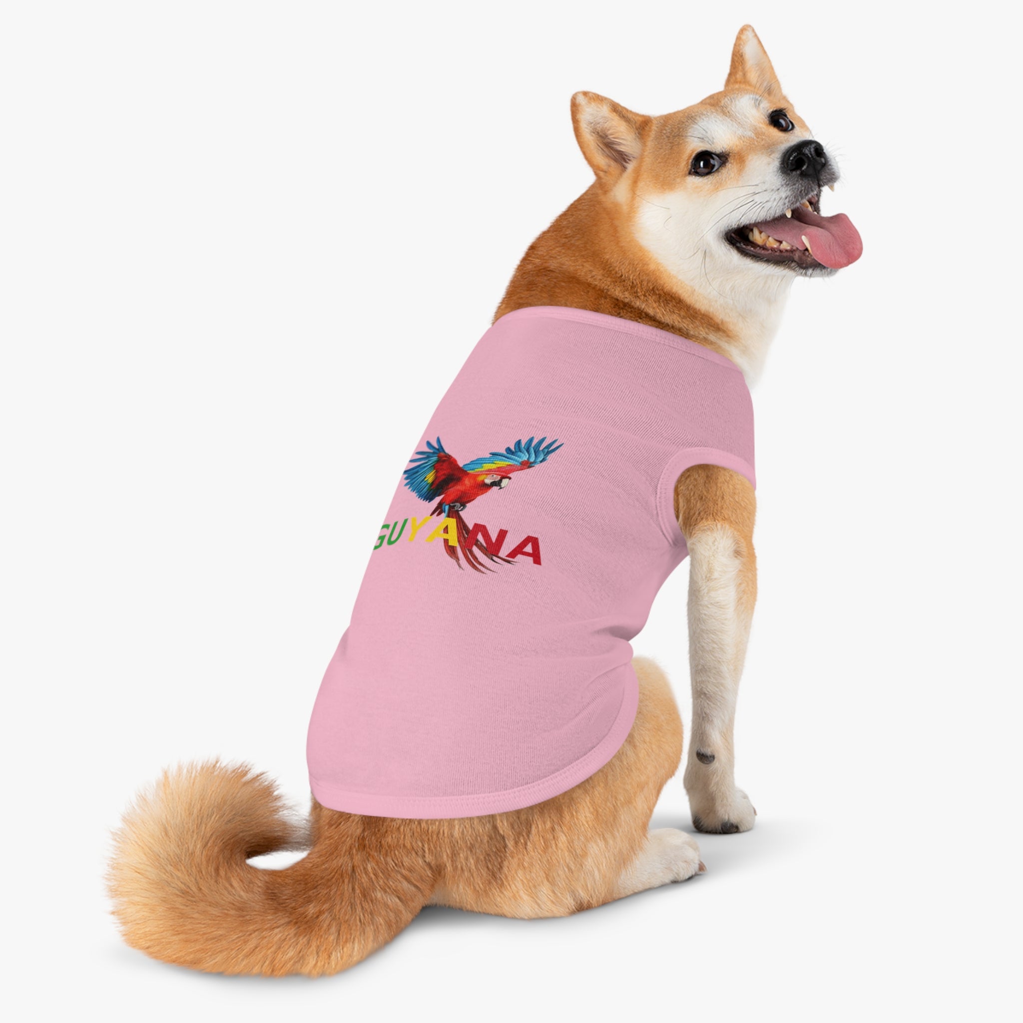 Guyana Parrot Pet Tank Top – Colorful Macaw Dog Shirt