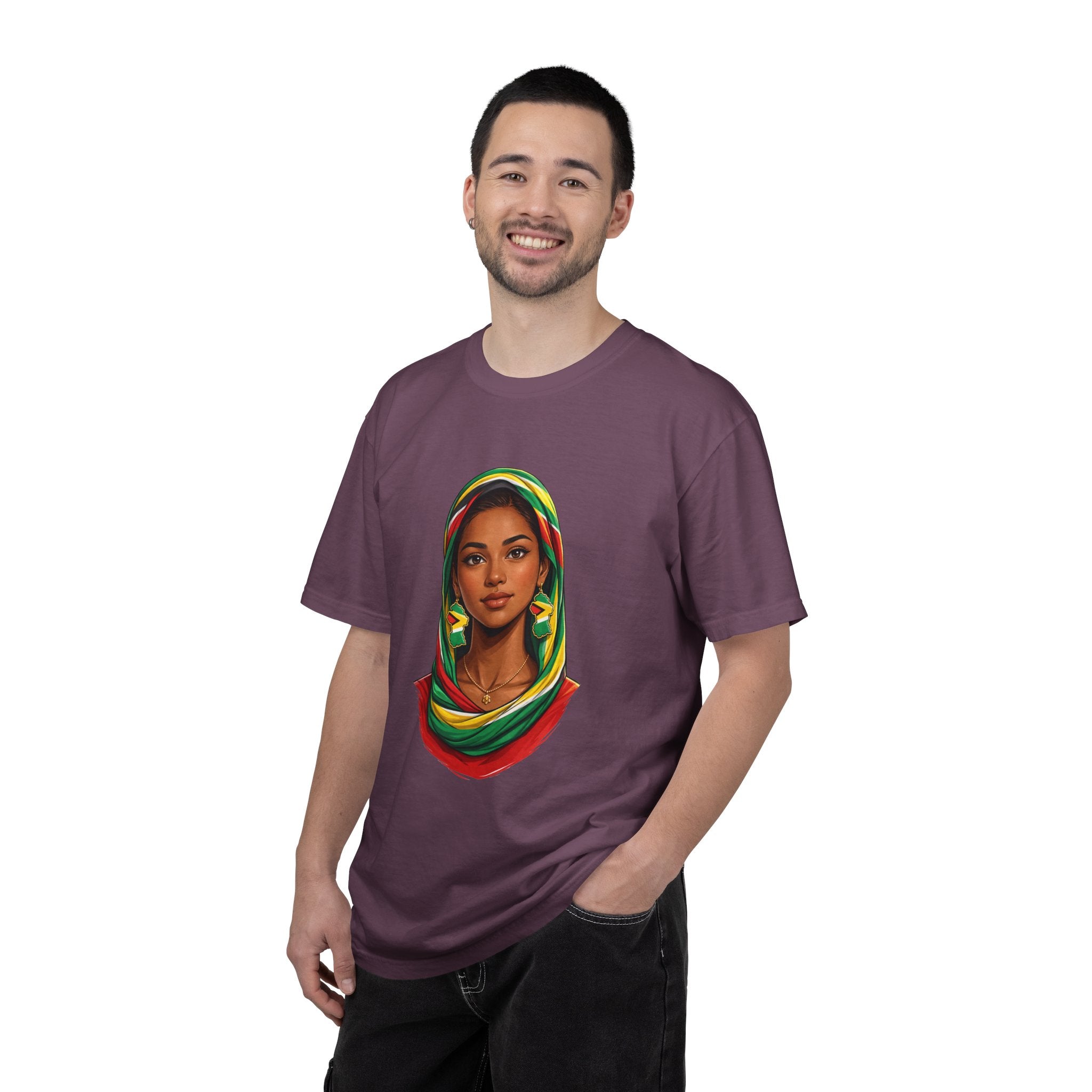 Indo Guyanese Woman Portrait with Headwrap (Unisex T-Shirt)