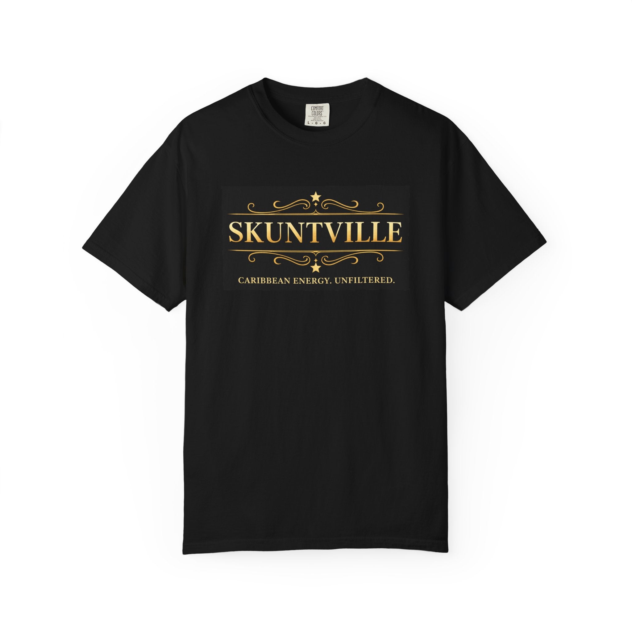 Skuntville — Caribbean Energy. Unfiltered. (Unisex Graphic T-Shirt)