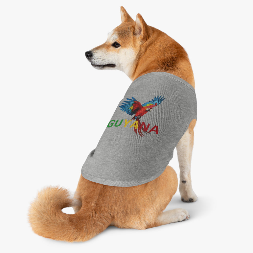 Guyana Parrot Pet Tank Top – Colorful Macaw Dog Shirt