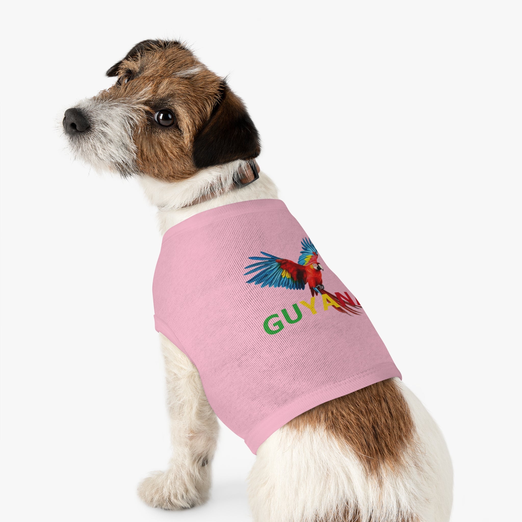 Guyana Parrot Pet Tank Top – Colorful Macaw Dog Shirt